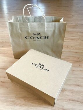 coach shopping bag paper bag medium size